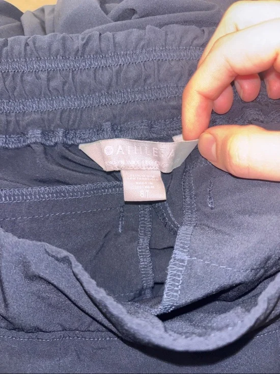 Athleta Brooklyn Wide Leg Crop Pant 8 TALL Navy S/531157 - Picture 3 of 4